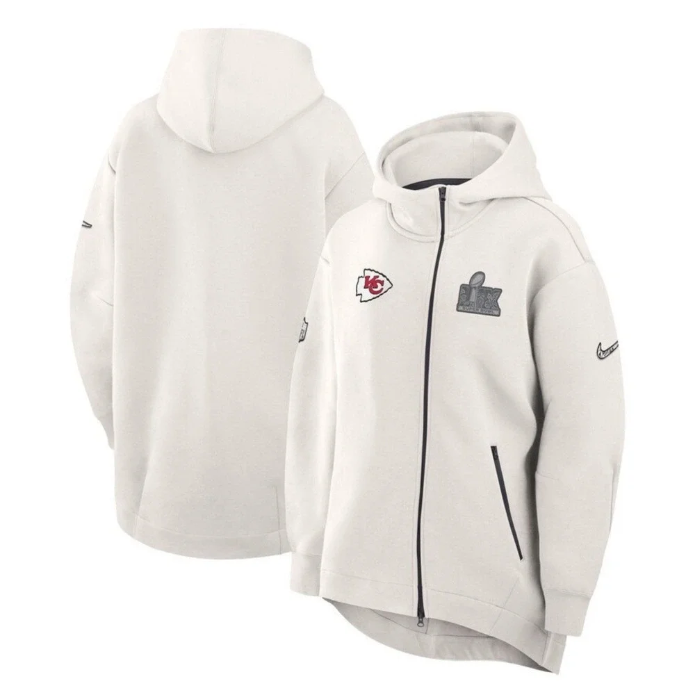Kansas City Chiefs Super Bowl 59‎ LIX Opening Night Media Tech Fleece Zip Hoodie